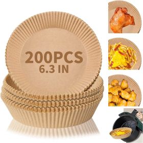 Air Fryer Disposable Paper Liner Non-stick Disposable Liners (Option: 200pcs)