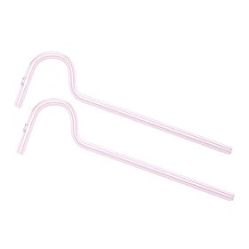 Anti Wrinkle Straw - Glass Anti-wrinkle Drinking Straws (Color: Pink)